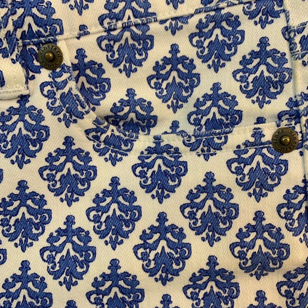 White and Blue patterned pants - Picture 3 of 6